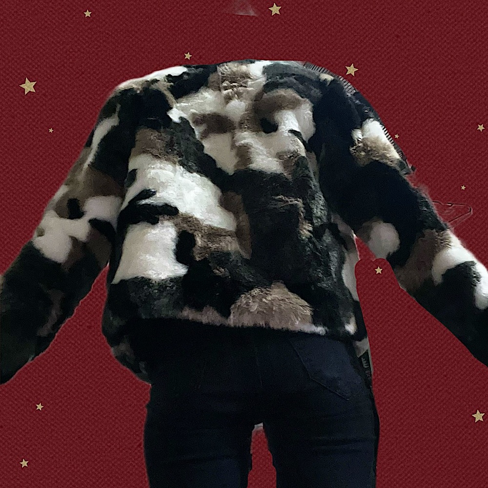 Fashion Nova animal print fuzzy jacket